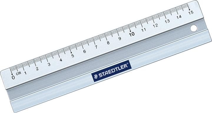 Image du produit Staedtler Règle en métal, en aluminium, longueur 150 mm Échelle en millimètres, graduation en relief, bord à (15 cm)