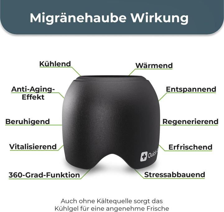 Actual product image Quick Aid Headache and migraine cap (self-cooling) with 360-degree cooling and heating function (1 x, 1053 ml, 592 g)