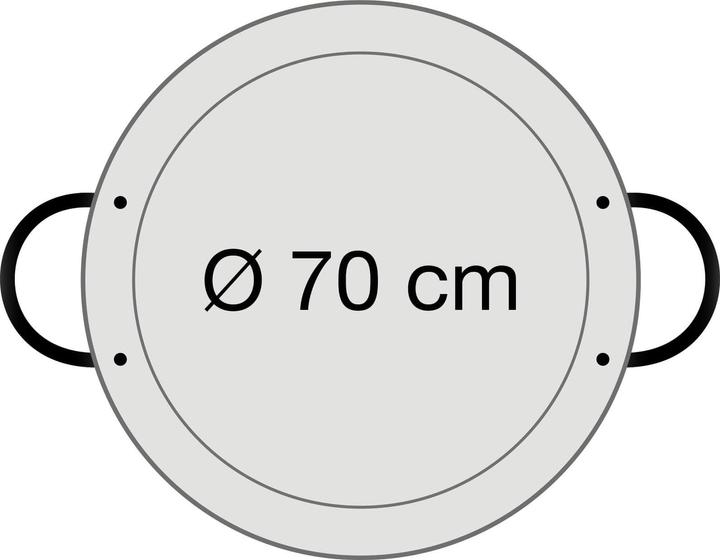 Actual product image All'Grill Stainless steel paella pan Ø 70 cm (70 cm, Paella pan, Stainless steel)