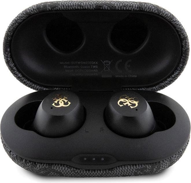 Produktbild Guess True Wireless 4G PU Metal Logo Earphones - black (30 h)
