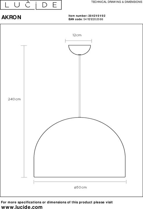 Actual product image Lucide Akron (E27)