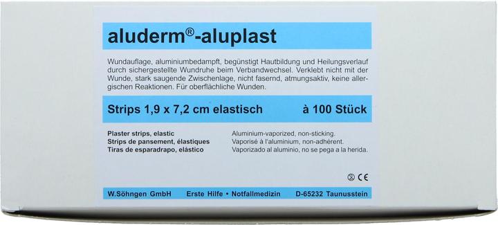 Actual product image Söhngen aluderm aluplast elastic plaster strips 1.9x7.2cm, 100 pcs., single (100 x)