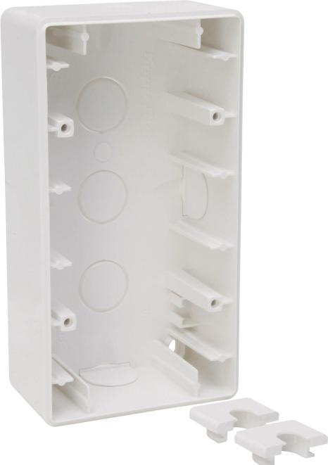Actual product image Kopp - Surface-mounted housing, 2-gang, colour: arctic white HK02-AP housing 2f