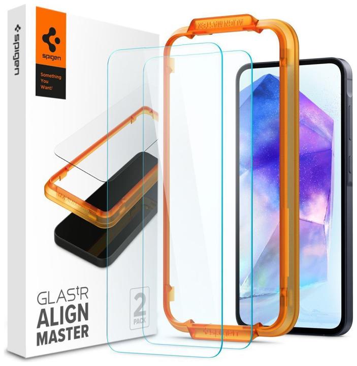 Produktbild Spigen ALM Glas.Tr Sam A55 5G 2szt. szkło hartowane AGL07775 (2 Stück, Samsung Galaxy A55)