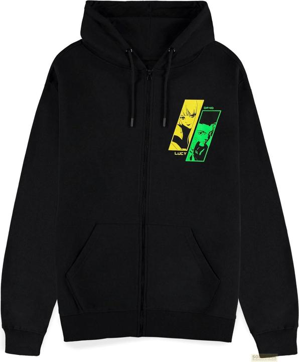 Difuzed CyberPunk: Edgerunners - Duo On Chest Zipper Hoodie - 2XL (XXL)