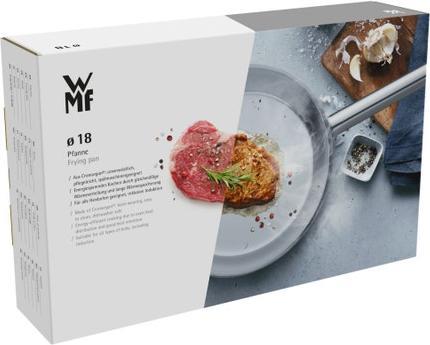 Produktbild WMF Edelstahlpfanne Bratpfanne 18cm Pfanne klein Induktion unbeschichtet (18 cm, Bratpfanne, Edelstahl)