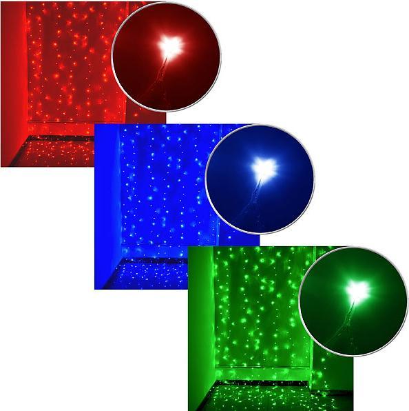 Produktbild Luminea WLAN-LED-Lichtervorhang, 180 LEDs, RGB, App, IP44, 3 x 3 m (3 m)