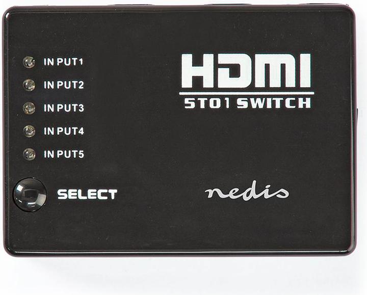 Immagine prodotto Nedis Switch T HDMI a 5 porte 5X ingresso HDMIT 1x uscita HDMIT 1080p 3,4 Gbps ABS Nero