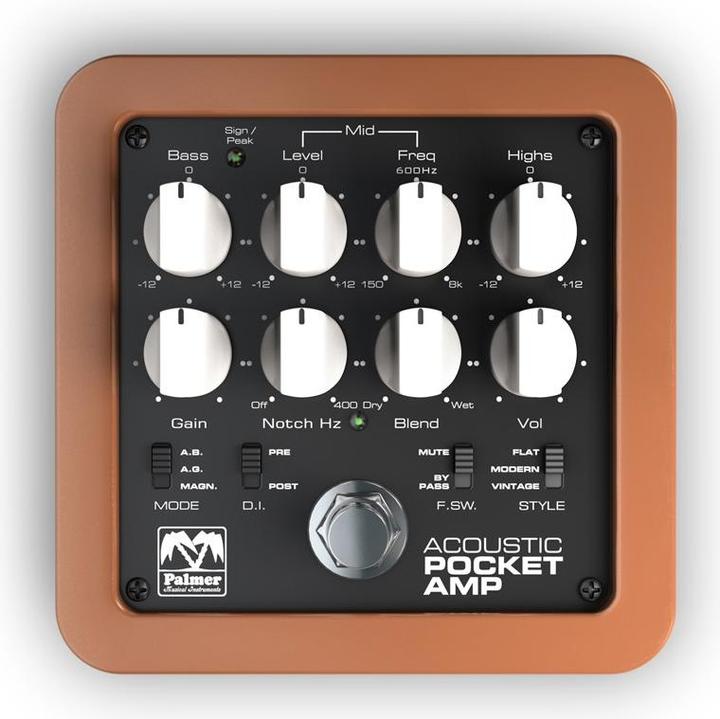 Actual product image Palmer Audio POCKET AMP ACOUSTIC Portable Preamp (Electric guitar)