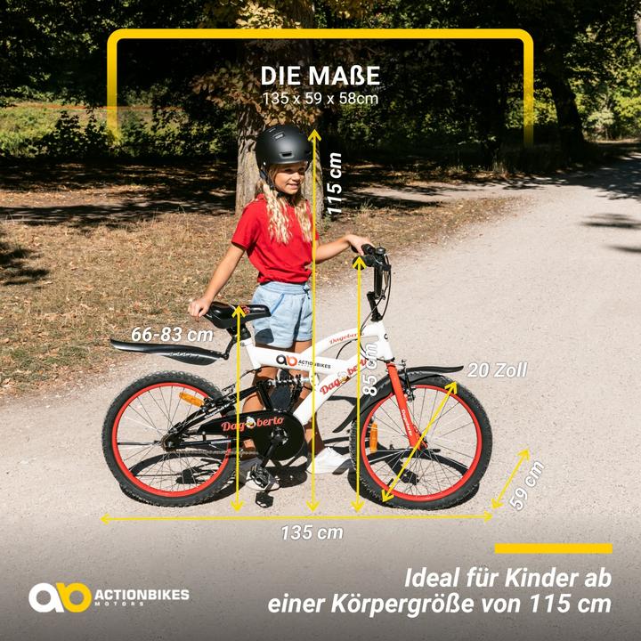 Produktbild Actionbikes Motors Actionbikes Kinderfahrrad Dagoberto 20 Zoll Kinderrad Fahrrad Kinder Federung
