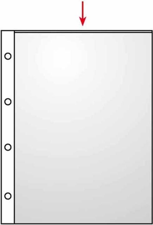 Produktbild Veloflex Prospekthülle (mit Lochung), oben, A5, PP, glänzend, 0,075 mm, glasklar (A5, 1 x)
