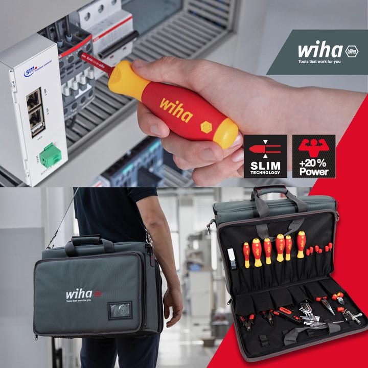 Produktbild Wiha Werkzeug Set Service-Techniker 30-tlg. inkl. Tasche I Werkzeugsatz für Elektriker I VDE (31 Teile)