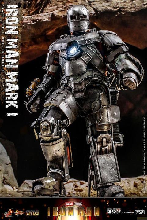 Actual product image Hot Toys Iron Man figurine Movie Masterpiece 1/6 Iron Man Mark I 30 cm