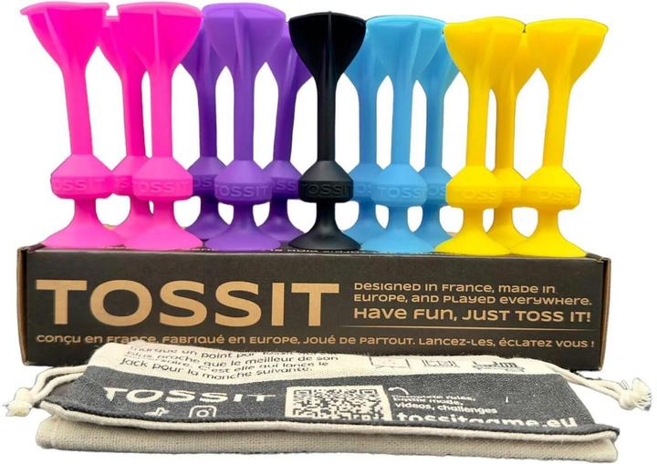 Image du produit Tossit Fléchettes à ventouse - Jeu pour 4 joueurs, Langue : Multilingue (Multilingue)