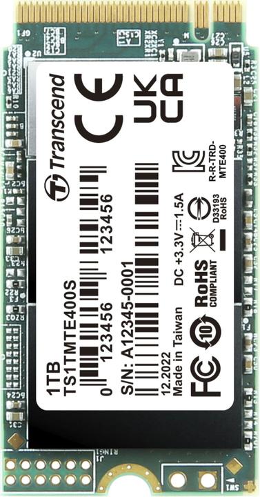 Produktbild Transcend 400S (1000 GB, M.2 2242)