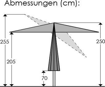 Produktbild Schneider Schirme Marktschirm Schneider Porto 300 x 200 cm anthrazit