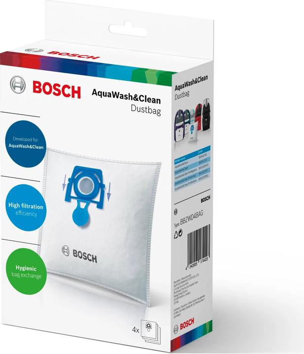 Bosch Hausgeräte BBZWD4BAG Additional cylinder vacuum dust bag (4 x)