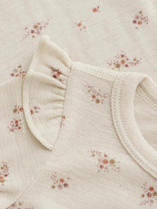Immagine prodotto CeLaVi Body a maniche lunghe in lana merino con fiori di campo (90)