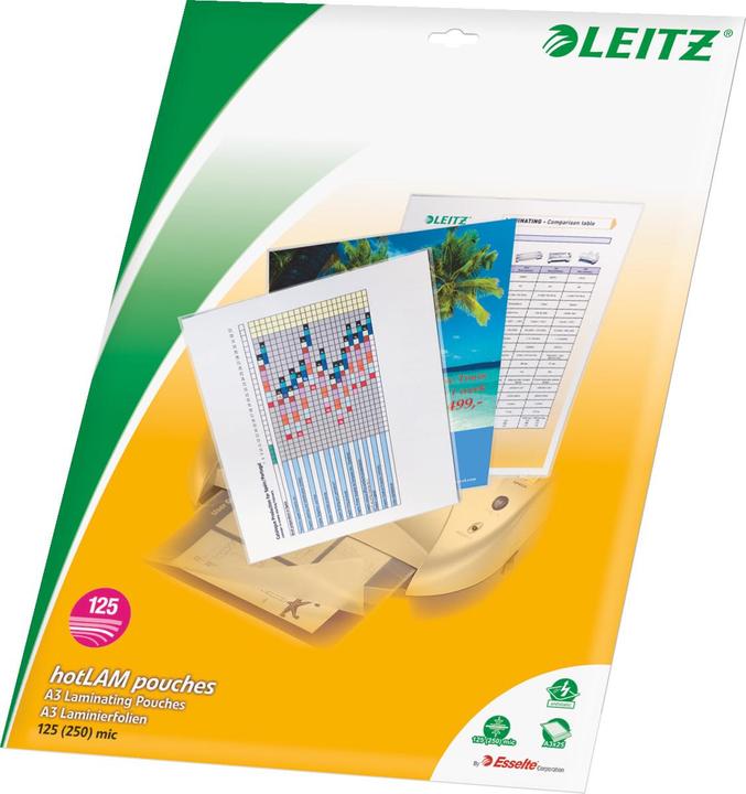 Produktbild Leitz Heisslaminierfolien A3 (A3, 25 Stück, 125 µm)