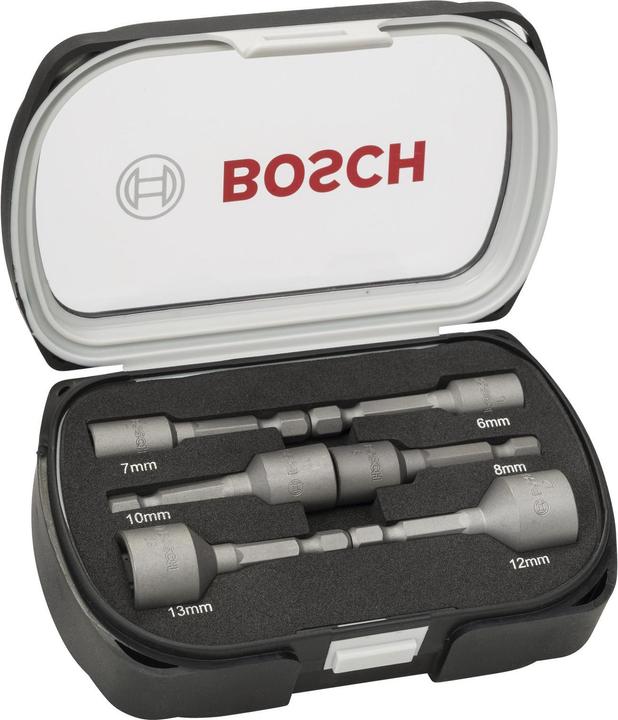 Immagine prodotto Bosch Professional Zubehör Set di chiavi a bussola 6 pezzi (10 mm, 8 mm, 7 mm, 6 mm, 12 mm, 13 mm)