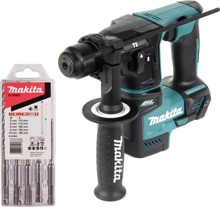 Image du produit Makita DHR 171 Z Marteau perforateur sans fil 18 V 1,2 J SDS plus Brushless + 5 pces. de forets - sans (Fonctionnement sur batterie)