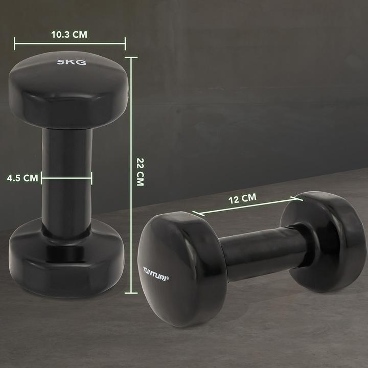 Actual product image Tunturi Vinyl Kurzhanteln (2 x 5 kg)
