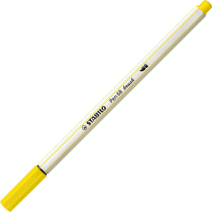 Actual product image STABILO Pen 68 brush Premium felt-tip pen (Lemon, 1 x)