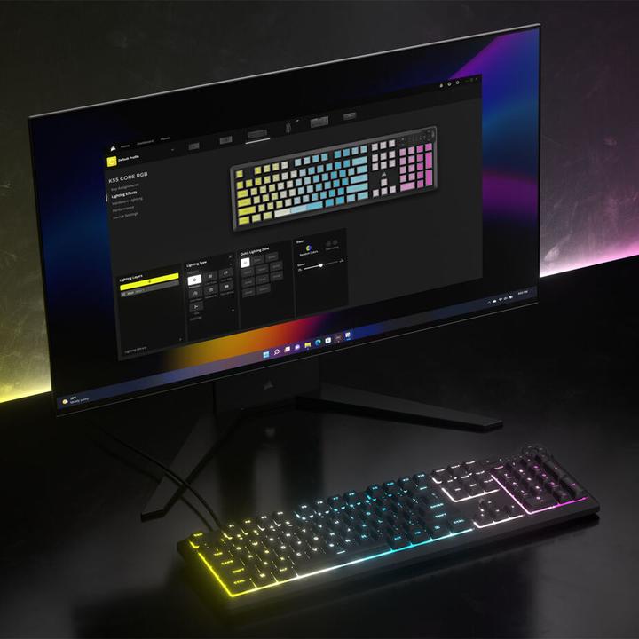 Actual product image Corsair K55 Core RGB (DE, Cable)