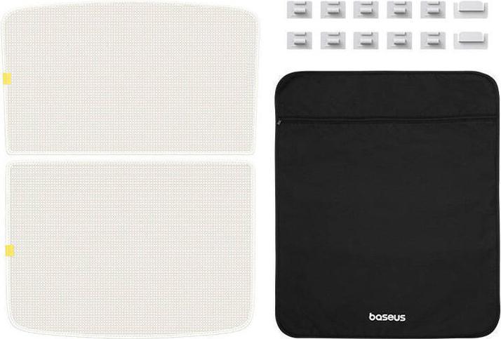 Actual product image Baseus Sunshade for Tesla Model Y T-Space Series - double layer (white)
