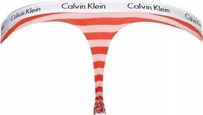 Actual product image Calvin Klein Ladies Thong Tanga, Rainer Stripe Pink Shell, 32 (XS)