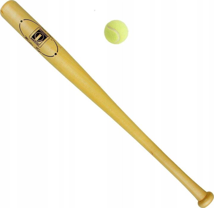 Londero Baseballschläger aus Holz 75 cm mit Tennisball (29.53")
