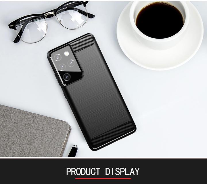 Image du produit Cadorabo TPU Ultra Slim carbon edelstahl Combi Cover (Samsung Galaxy S21 Ultra)