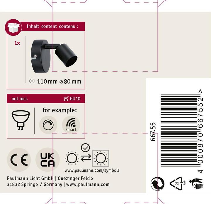 Actual product image Paulmann Carolina (GU10)