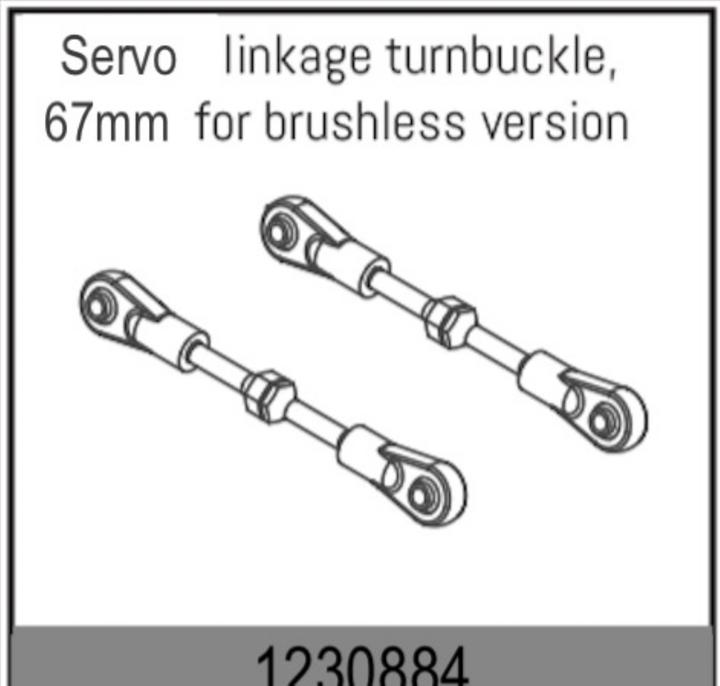Absima Servo Gewindestangen 59-67mm (2)
