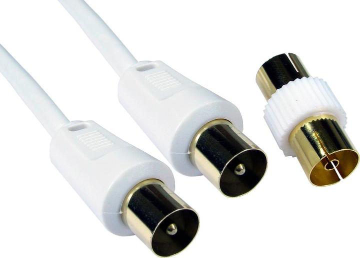 Image du produit Cables Direct CDL 2m TV Cable+Female Coup -White (Câble d'antenne)