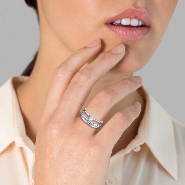 Produktbild Glanzstücke München Damen Sterling Silber Zirkonia silber - 31998 (58, 925 Silber)