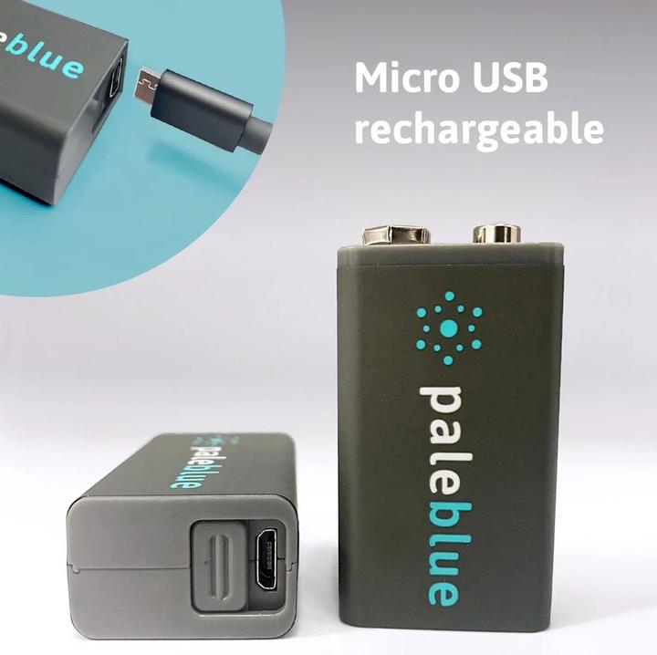 Actual product image Pale Blue PB-9V (2 pcs., 9V Block, 500 mAh)