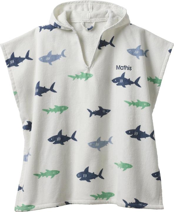 Immagine prodotto Vertbaudet Poncho da bagno per bambini HAIE in cotone riciclato, personalizzabile (104)