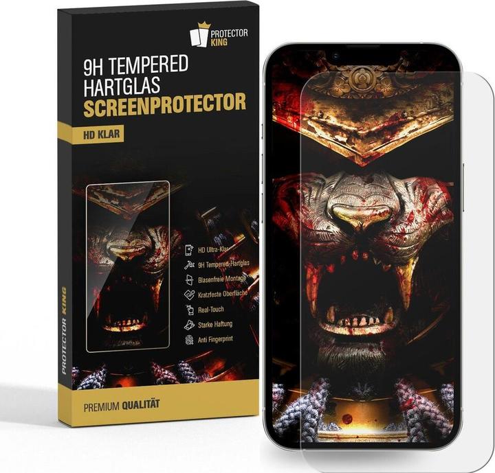 Produktbild Protectorking 2x 3D A++ echtes Tempered 9H Panzerhartglas KLAR (2 Stück, Apple iPhone 15 Pro)