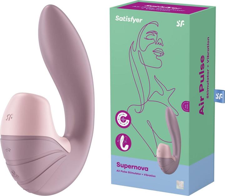 Actual product image Satisfyer Insertable Double Air Pulse Vibrator Supernova