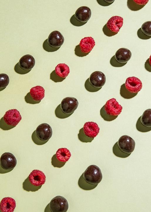 Actual product image KoRo Freeze-dried raspberries in dark chocolate (1000 g)