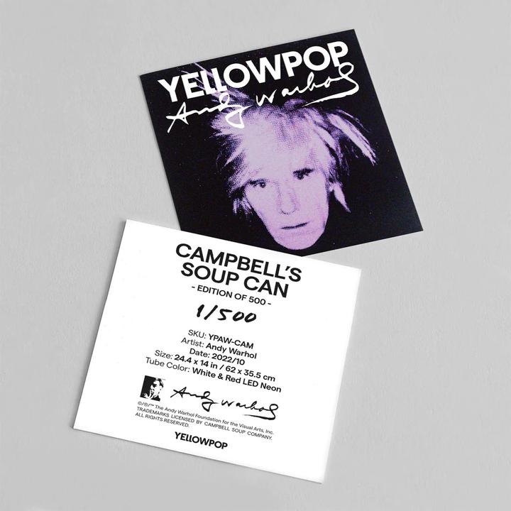 Actual product image YellowPop Andy Warhol Campbell's
