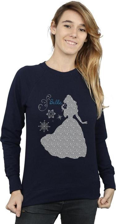 Actual product image Disney Princess Womens/Ladies Belle Christmas Silhouette Sweatshirt (XXL)