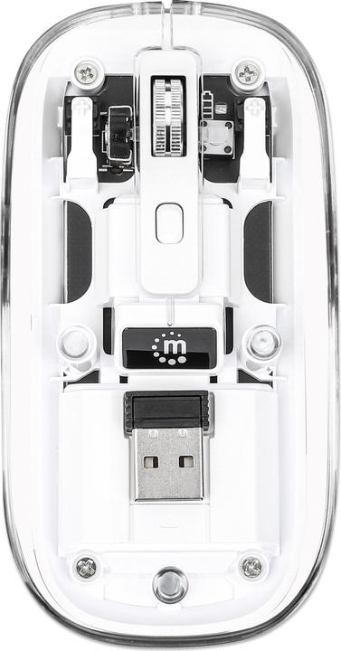 Actual product image Manhattan MH Transparent 4D mouse, White (Wireless)