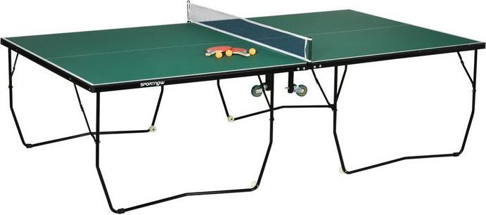 Homcom Klappbarer Tischtennistisch mit Rädern inkl. Schläger und Bälle