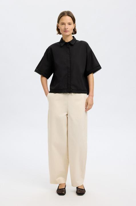 Image du produit Selected Femme Cropped Kurzarmhemd (38)