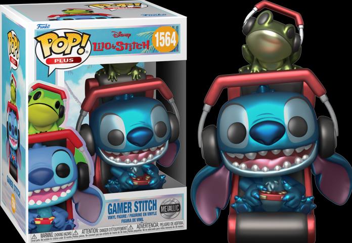 Immagine prodotto Funko POP! Plus Lilo et Stitch - Stitch (Gamer) Métallique