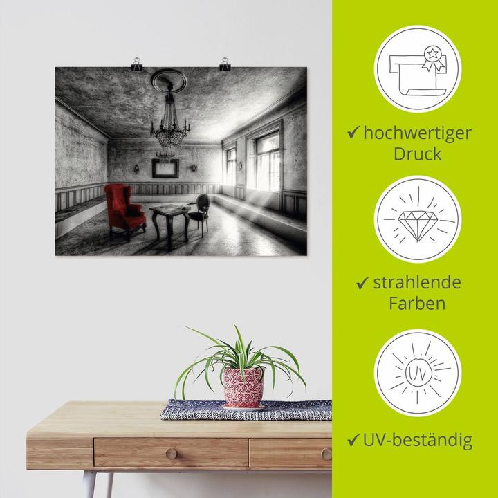 Produktbild Artland Lost Place - Roter Sessel T9SH (80 x 60 cm)