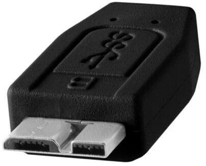 Image du produit Tether Tools TetherPro, USB-C 3.0 Kabel, USB-C / 3.0 Micro-B, 4.6 m, Schwarz (4.60 m, USB 3.2 Gen 1)