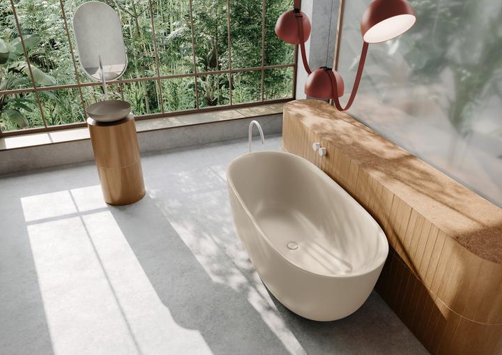 Immagine prodotto Kaldewei Meisterstücke Oyo Duo Mod. 1051-4034, vasca da bagno autoportante, 1730x820 mm, con troppo (92 cm, 76.50 cm)